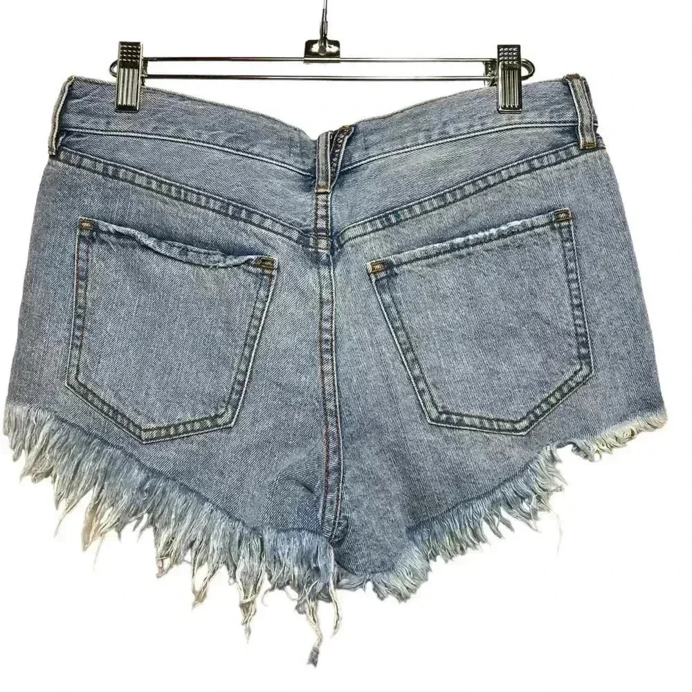 Free People Denim Soft & Relaxed Cutoff Shorts Distressed 26 We the Free NWT